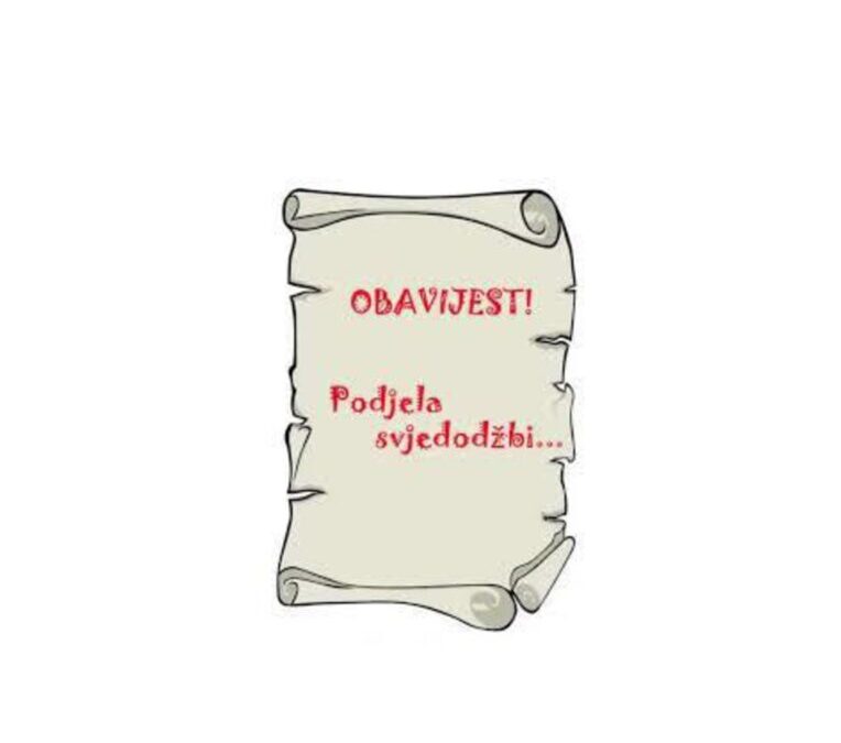 Prijevoz učenika 1.-7. razreda na podjelu svjedodžbi (utorak-30.06.2026.)